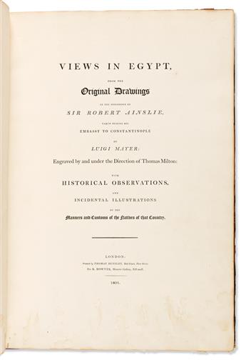 Mayer, Luigi (1755-1803) Views in Egypt, from the Original in the Possession of Sir Robert Ainslie, Taken during his Embassy to Constan